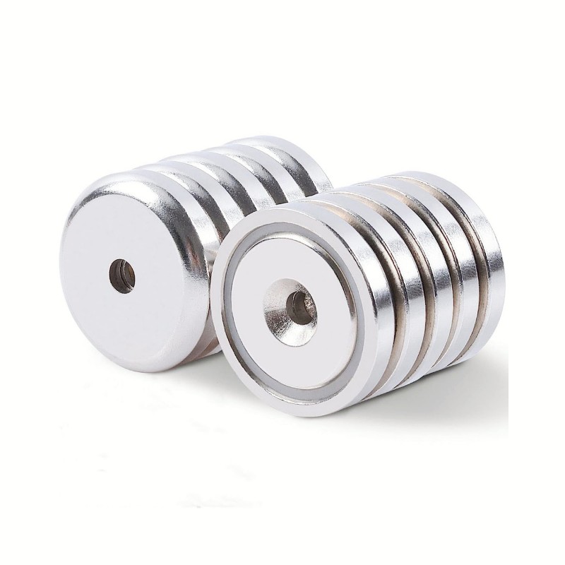 Permanent Round Cup Shape Neodymium Magnet With Holes