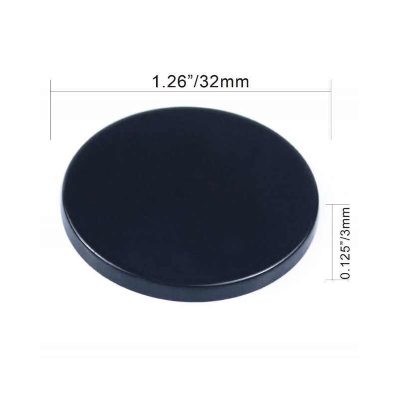 1.26 inchx0.08 inch black round neodymium magnets