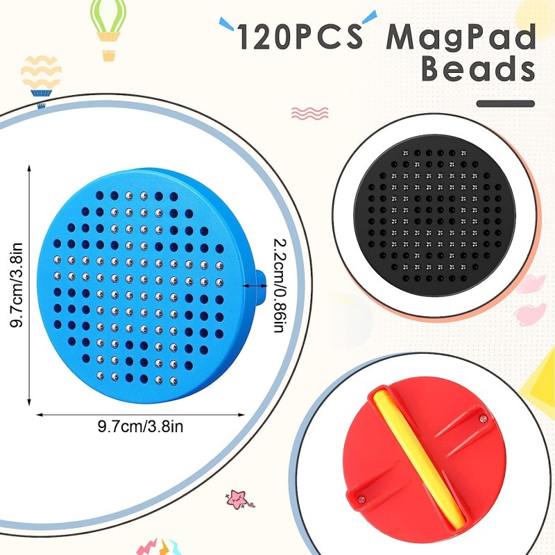 120 magnetic beads board for kids