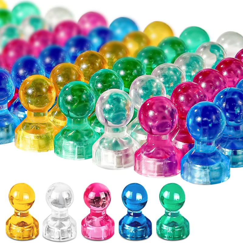 Colorful Acrylic Magnetic Push Pins For Office School
