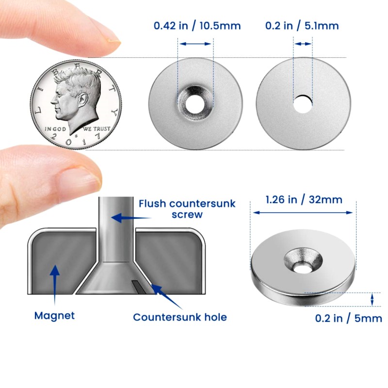 rare earth countersunk magnets for home kitchen