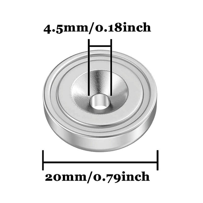 round pot magnet with screw holes
