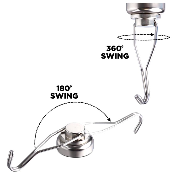60LBS Swivel Swing Neodymium Magnetic Hooks For Hanging
