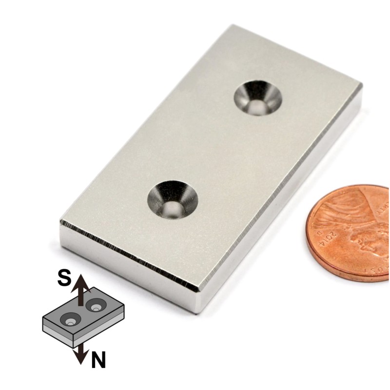 nickel coating countersunk block magnets