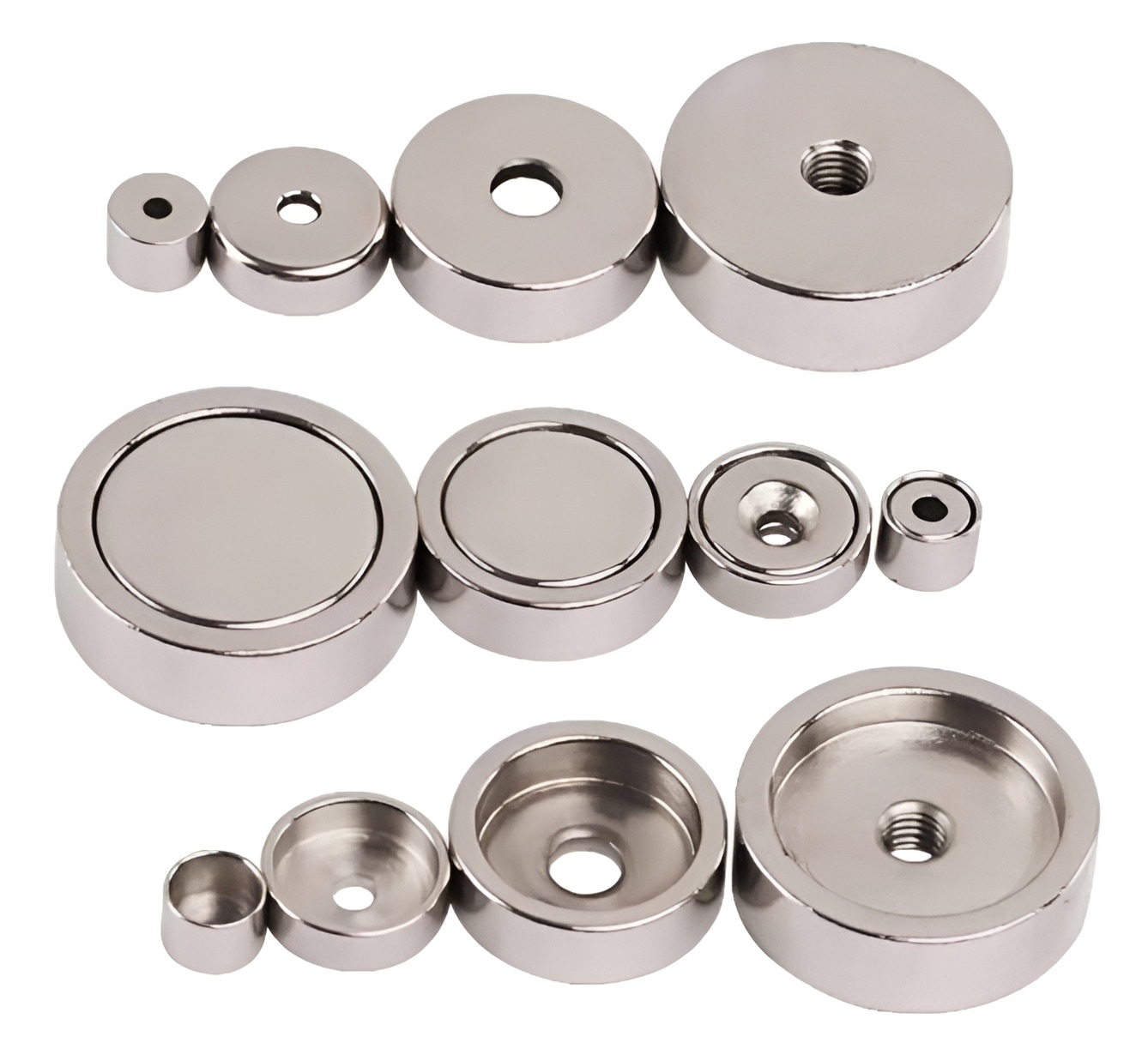 different shape pot neodymium magnets