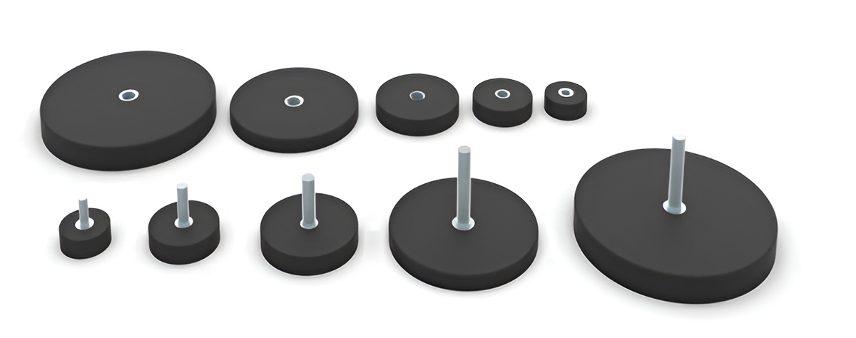 Different shape rubber coated magnets