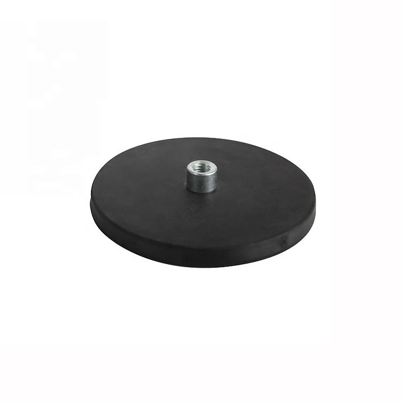 rubber coated magnet with trapped hole