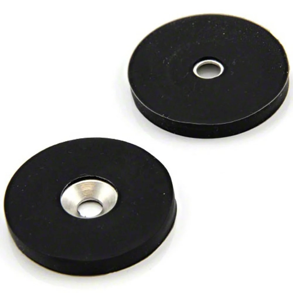 rubber coated magnet with countersunk hole