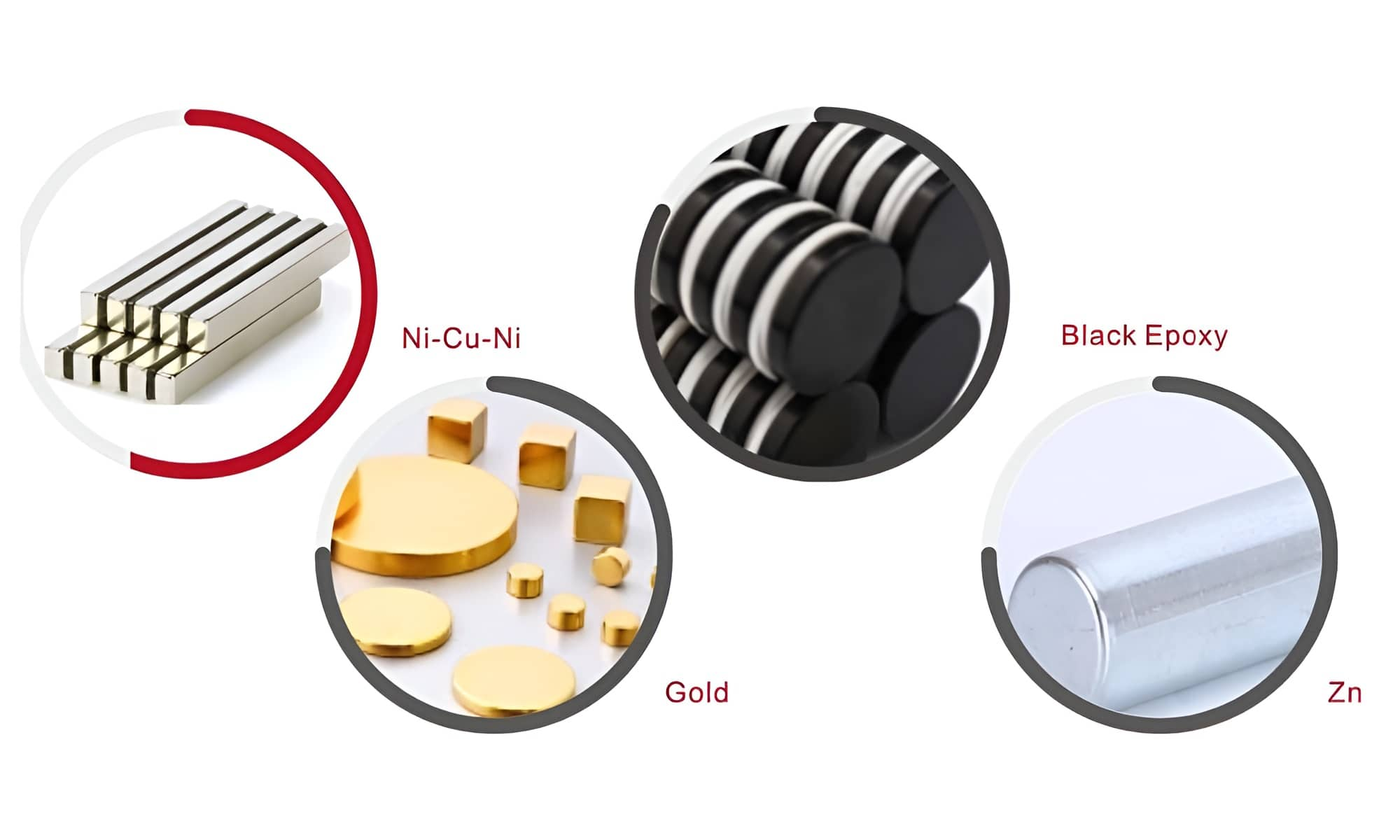 gold coated round thin magnets