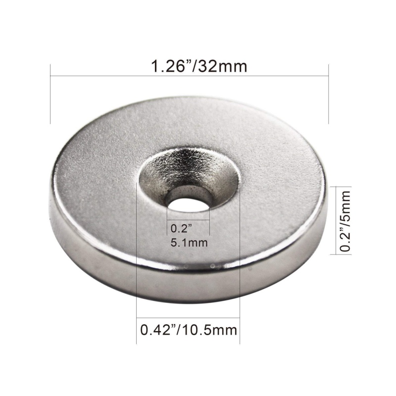 32x5mm countersunk neodymium magnets