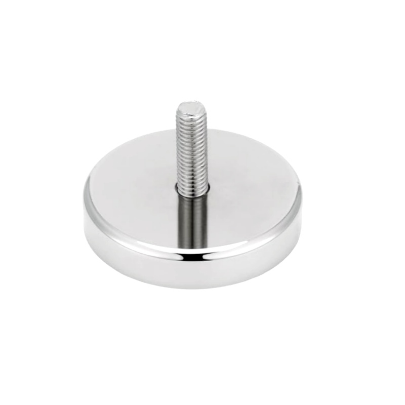 neodymium round magnet with m6 male thread