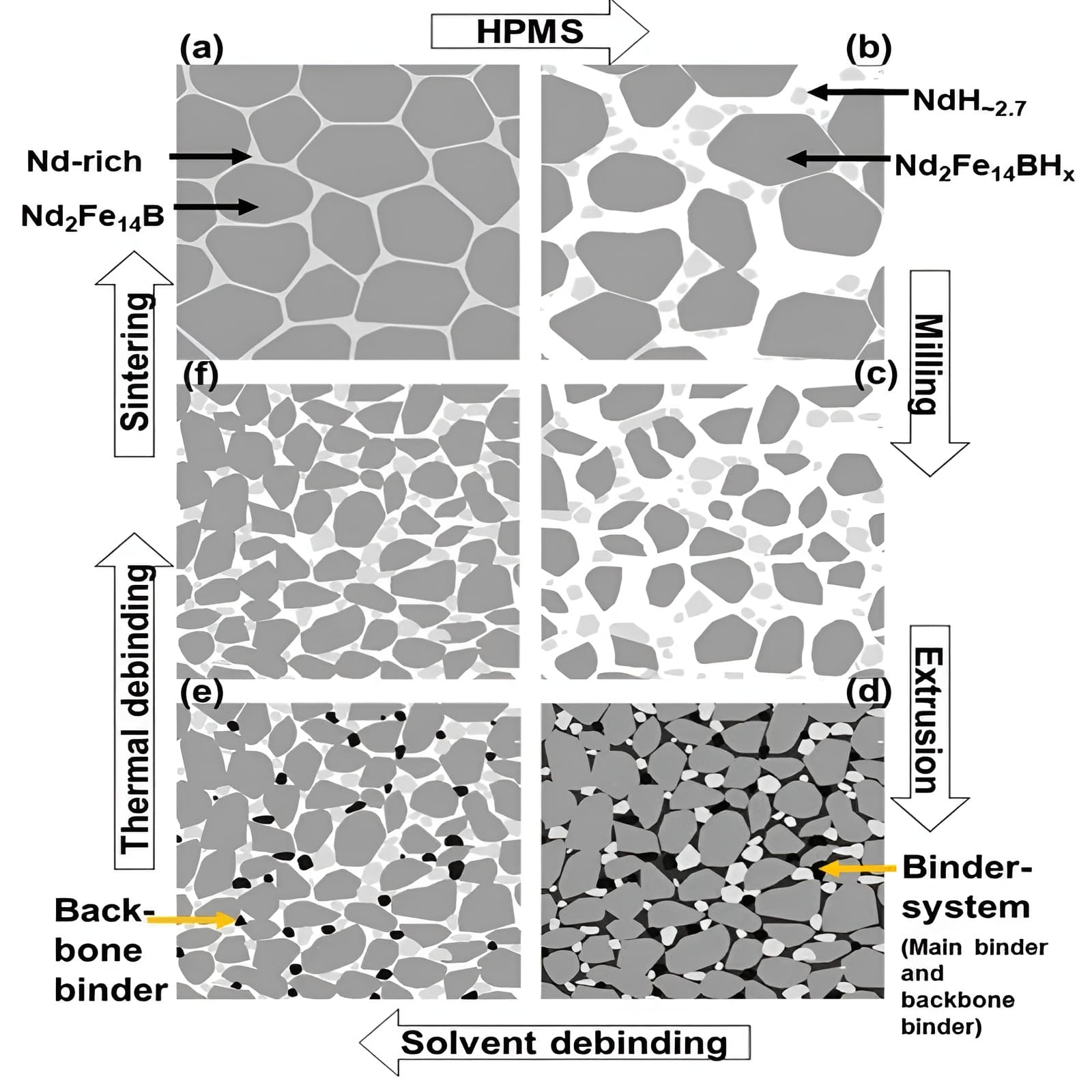 Key MicroStructural Phases of Neodymium Magnets