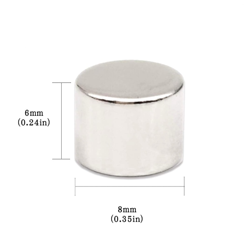 magnetic round magnet 8x6mm