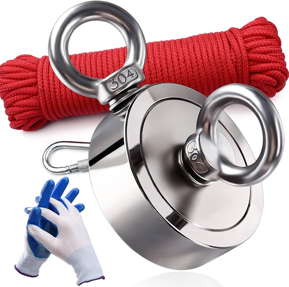 Double Sides Fishing Magnets with Rope