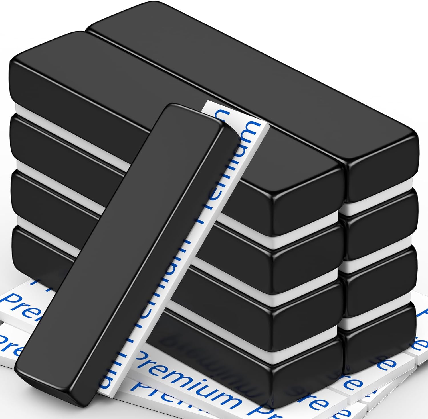 Industrial Black Epoxy Rectangular Adhesive Neodymium Magnets