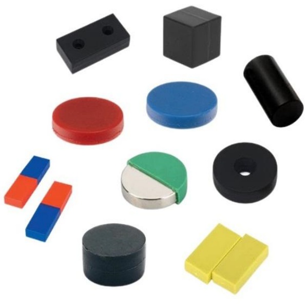 Rubber and nylon coated neodymium magnets