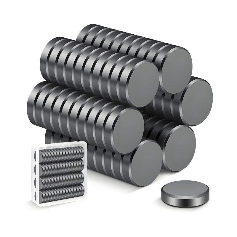 Round Black Rare Earth Magnets For Whiteboard Fridge