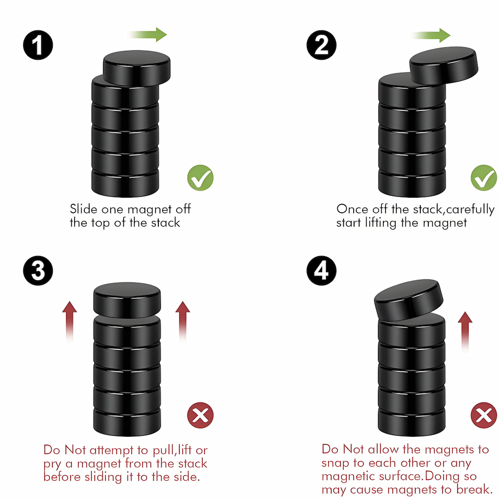 wholesale price round black magnets