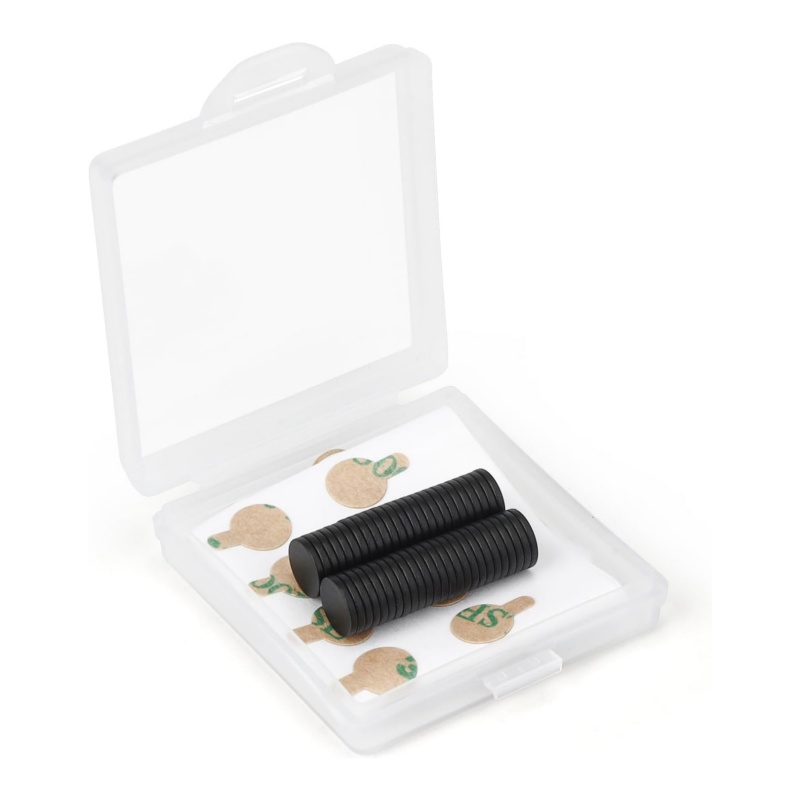 Self Adhesive Strong Black Epoxy Coated Disc Magnets Dropship