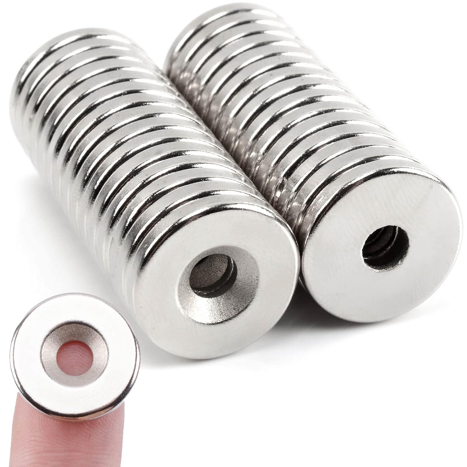 Round neodymium magnet with mounting hole