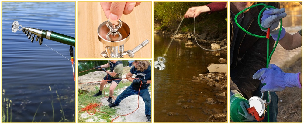 retrieving in river magnetic fishing