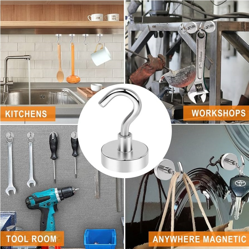 Various uses of industrial magnetic hooks Various uses of industrial magnetic hooks