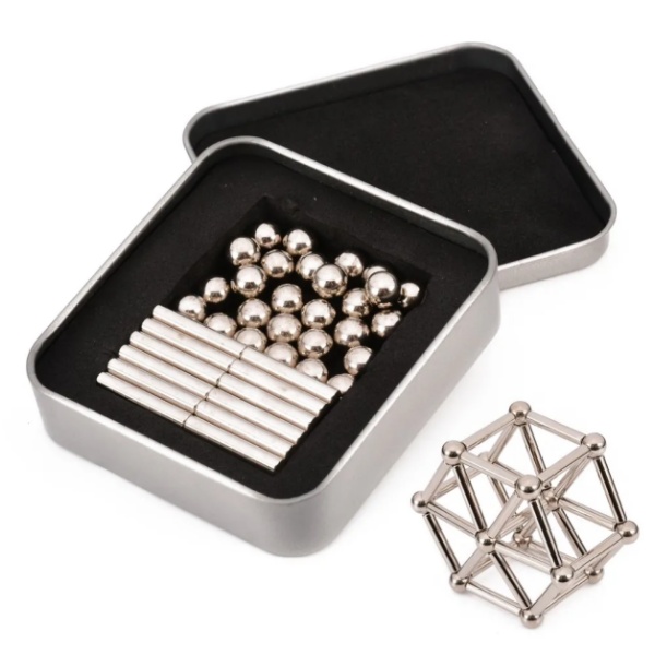 Nickel coated magnetic stick and balls