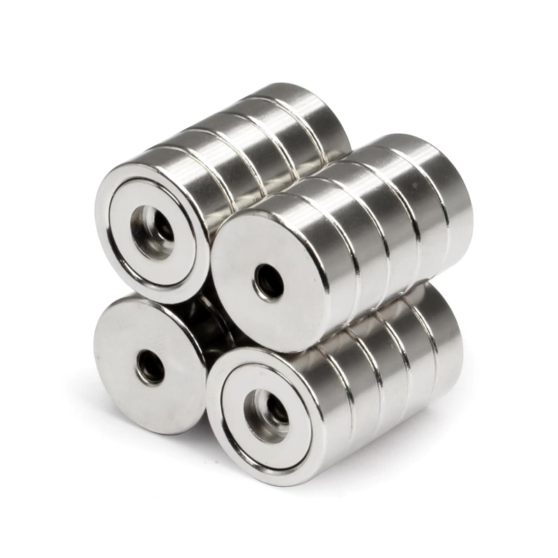 neodymium cup magnet with bore hole