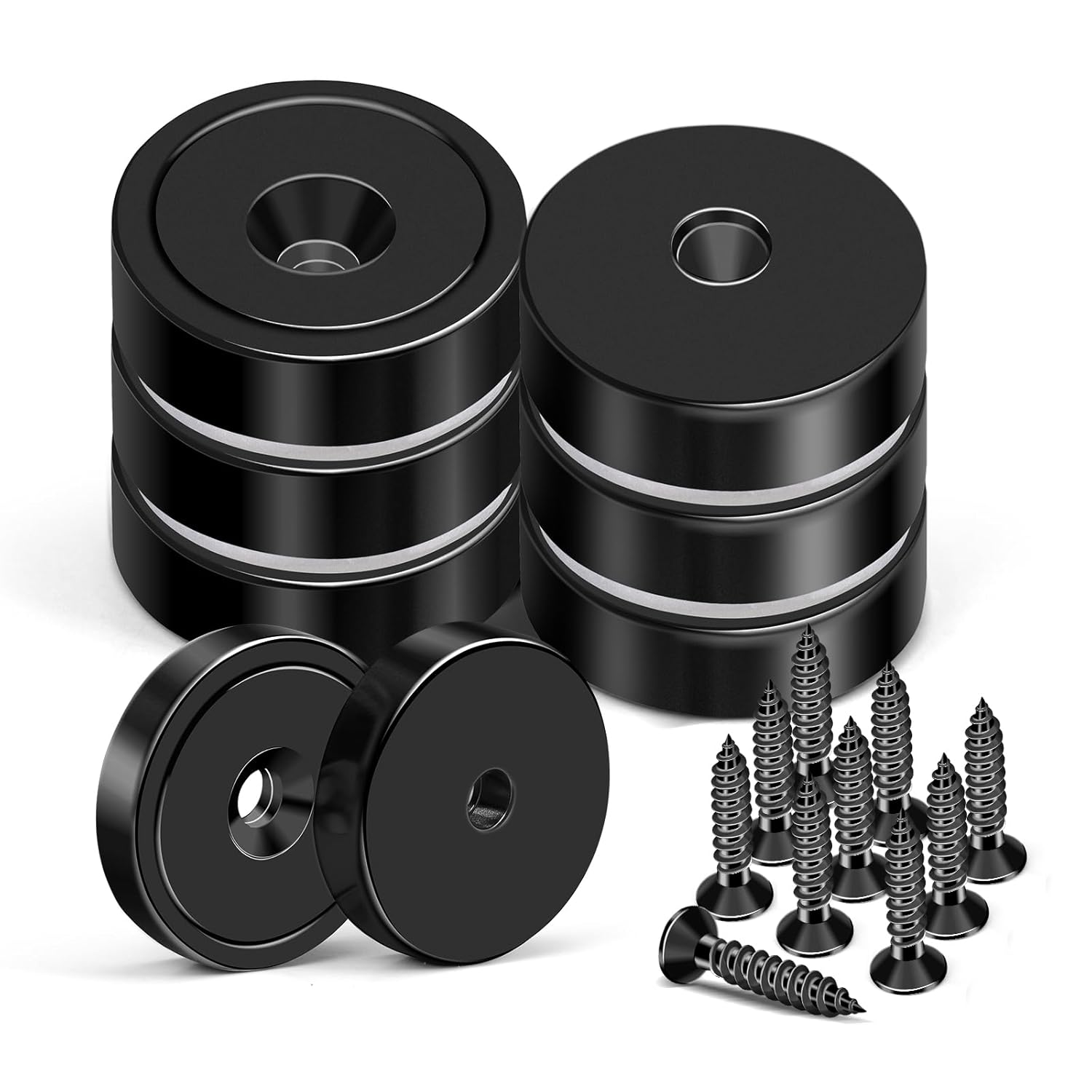 Epoxy coated countersunk pot magnet