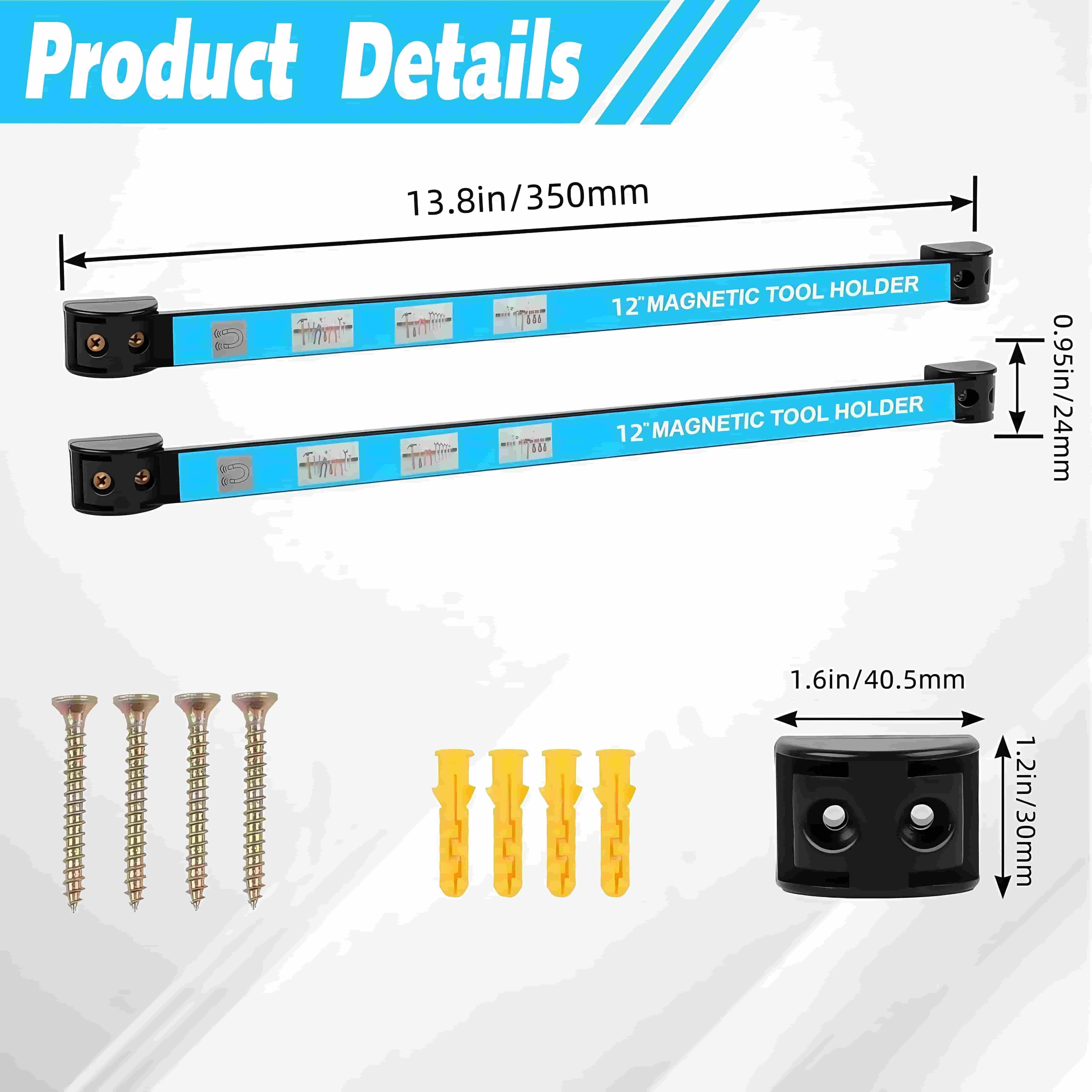 Garage Space Saving Powerful Magnetic Tool Holder Strip