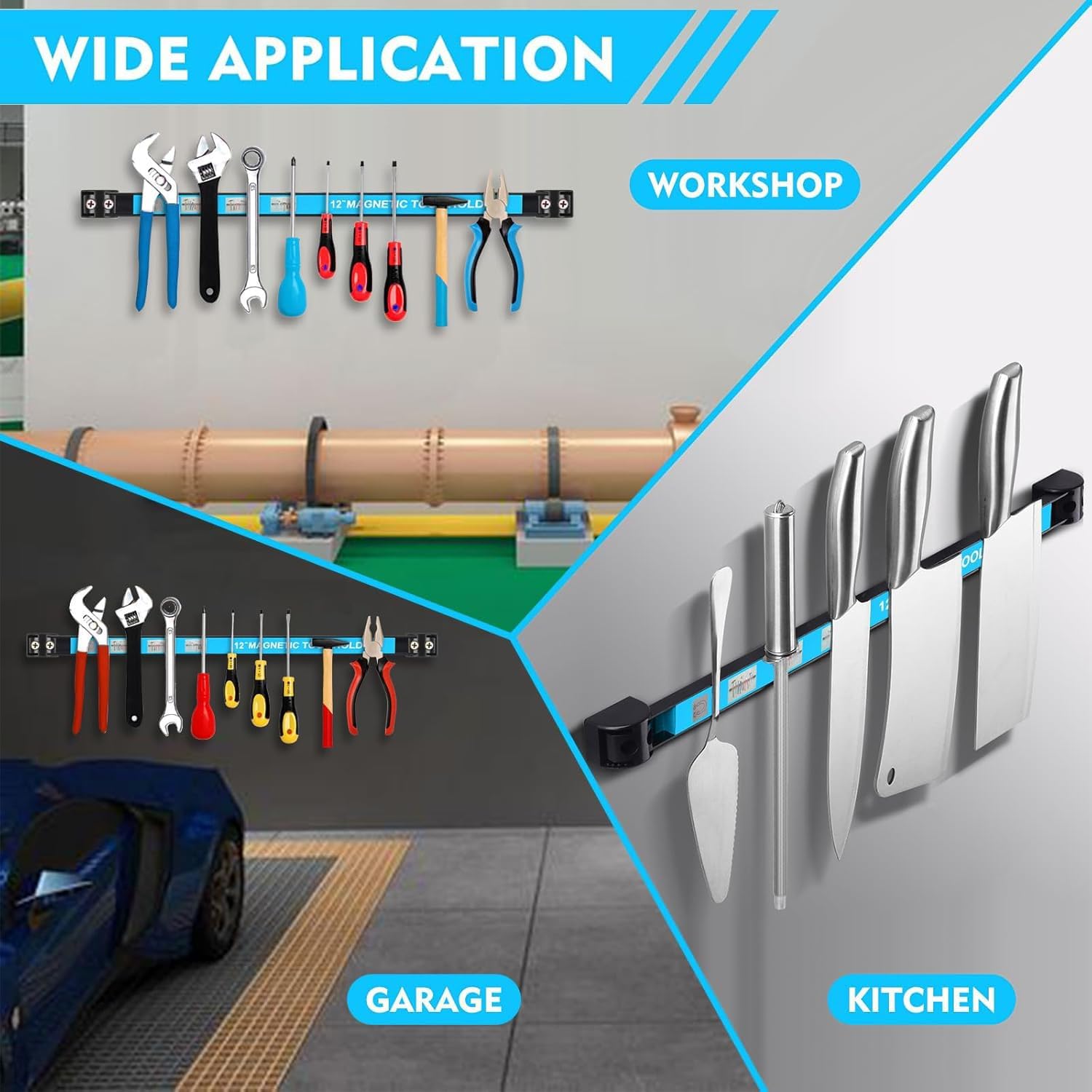 Wall Mount Rack Organization magnet Strip