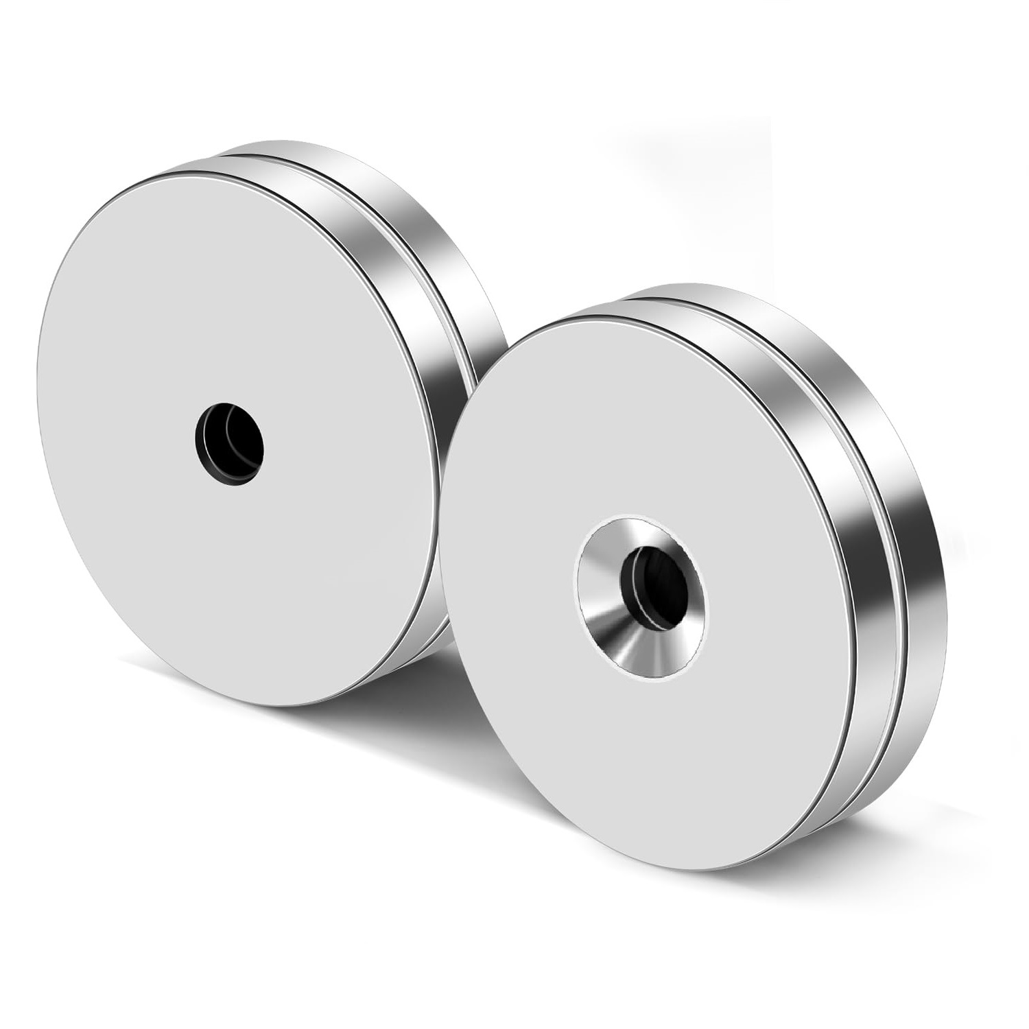 round countersunk nickel coated neodymium magnet