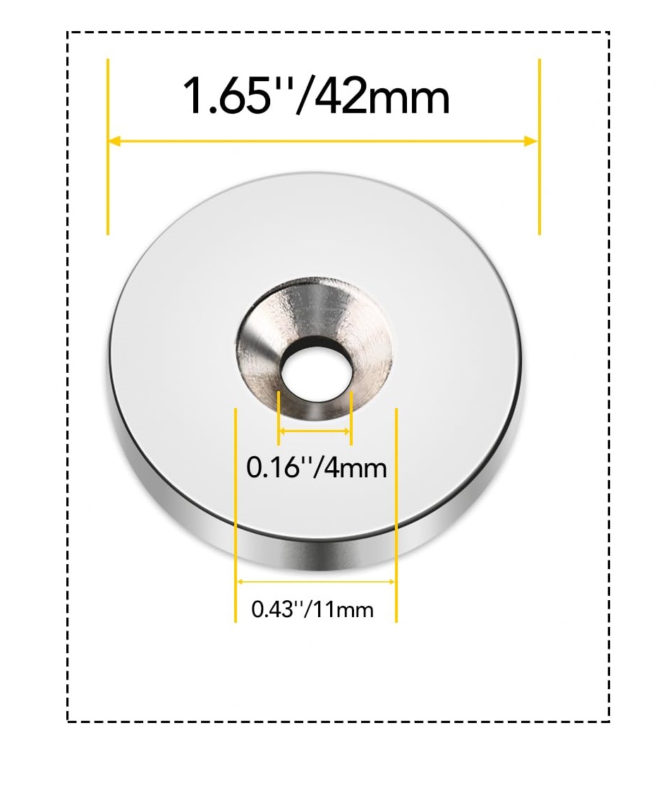 Super Powerful Permanent Countersunk Magnet With Screw Hole Super Powerful Permanent Countersunk Magnet With Screw Hole