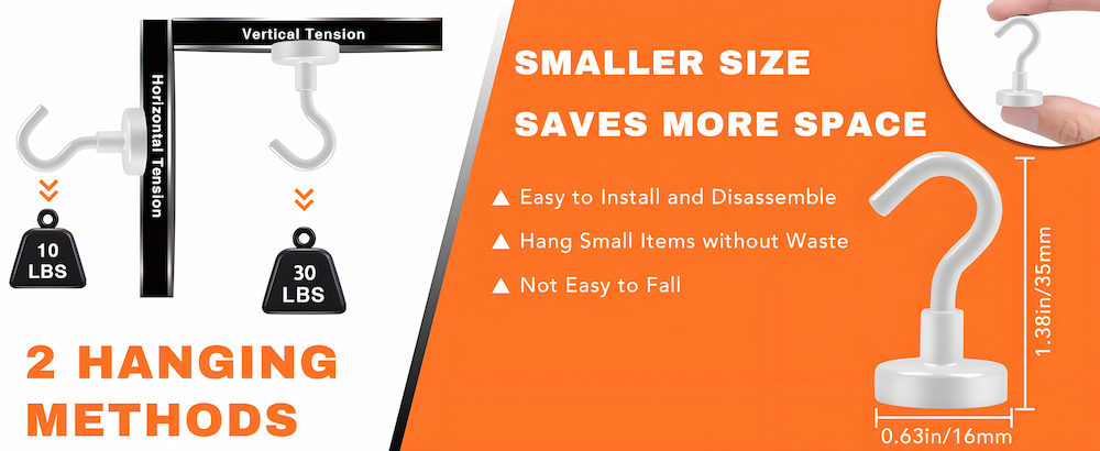 30lbs strong heavy duty cruise hook magnet 