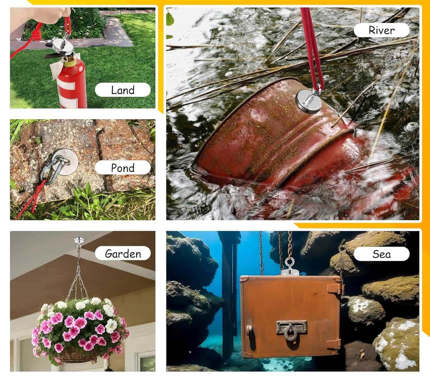 underwater search round base fishing magnet