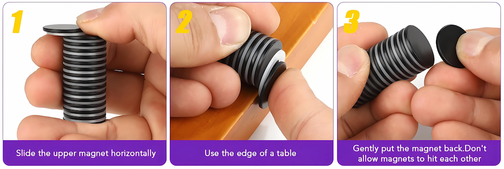 strong round magnets with double sided adhesive