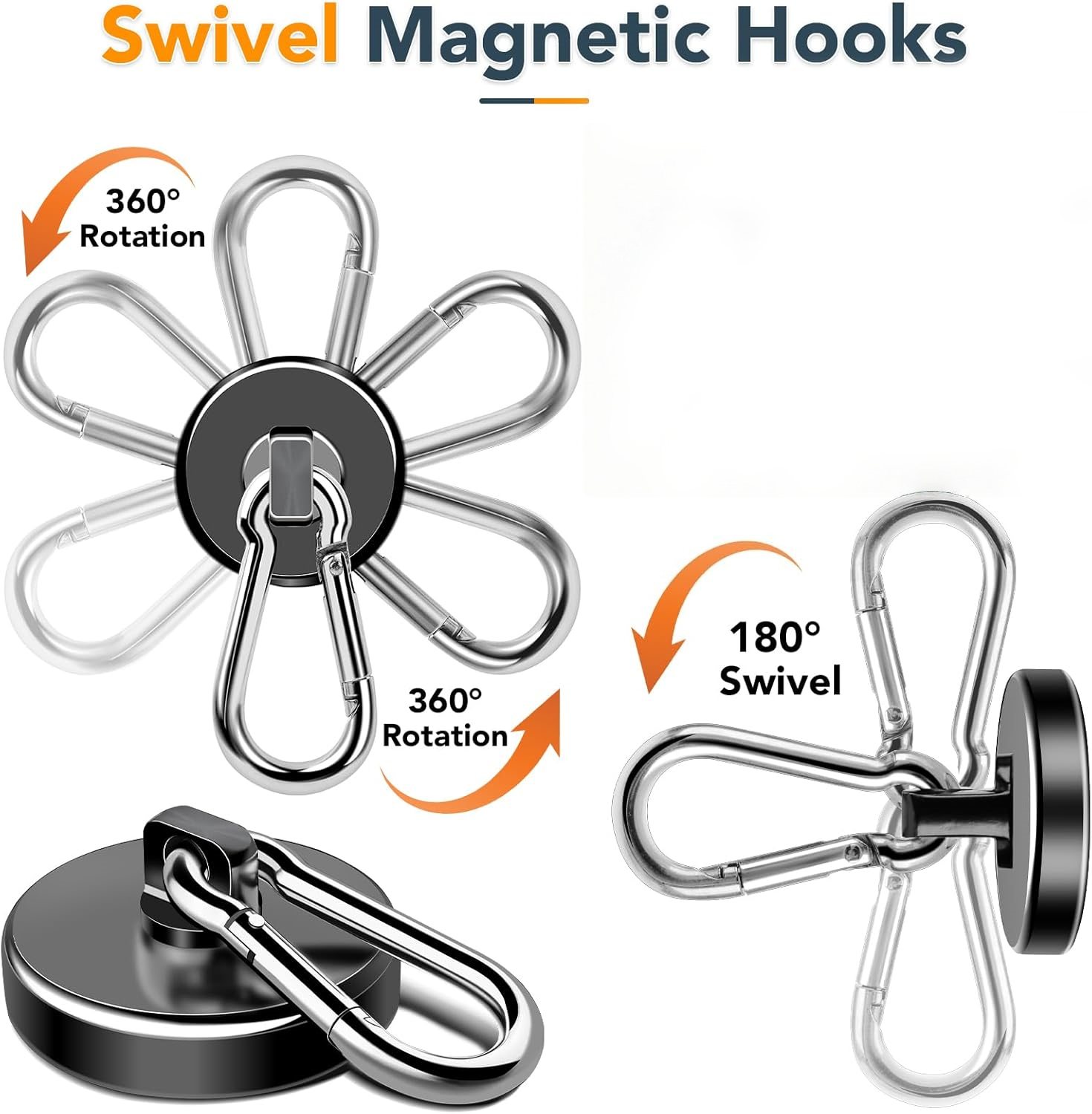 black epoxy plated magnetic hook