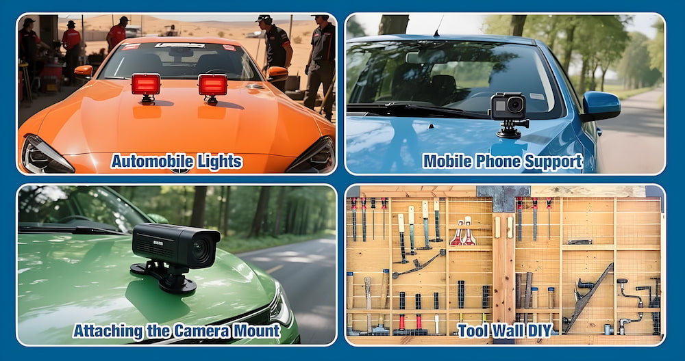 m4 threaded neodymium magnetic base for led lighting camera tool equipment