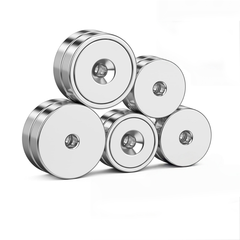 High pulling force nickel plated pot magnet