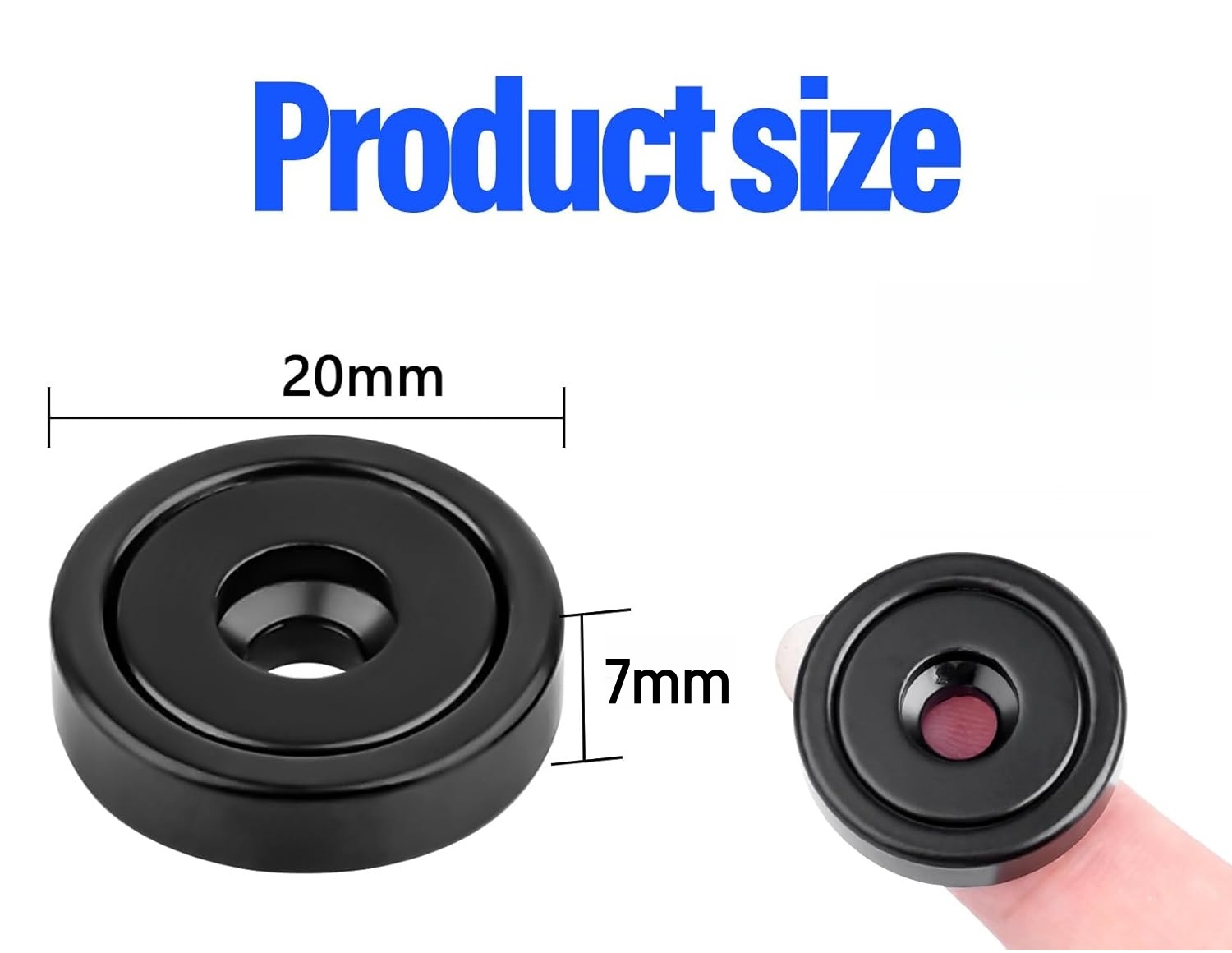 Heavy Duty 22LBS Small Black Neodymium Pot Magnets