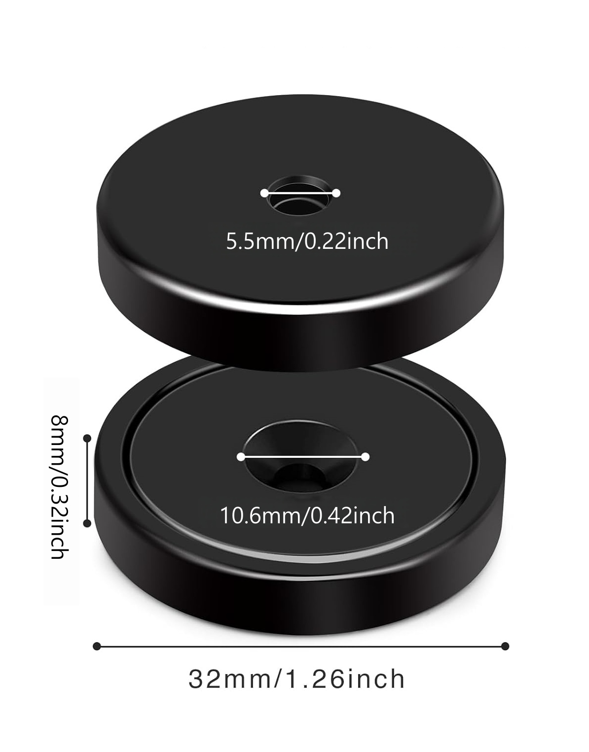 Waterproof Epoxy Coating 100LBS Super Strong Cup Magnets
