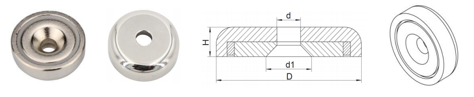 Manufacturer wholesale stainless steel shell pot magnet