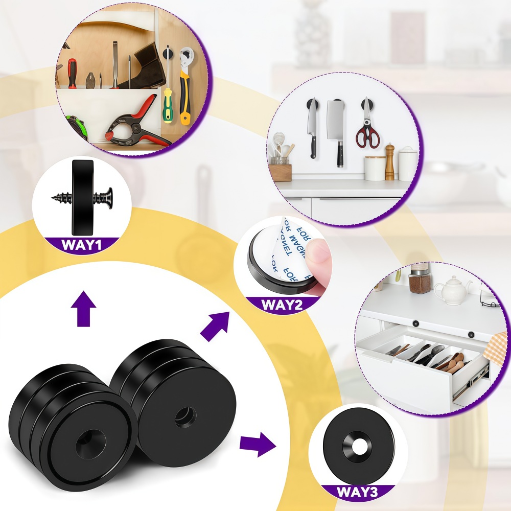 high quality muti uses black cabinet magnet