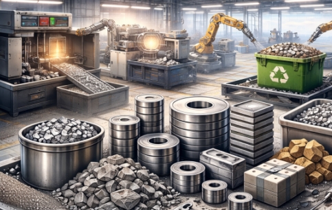 Reducing Material Waste in NdFeB Magnet Production