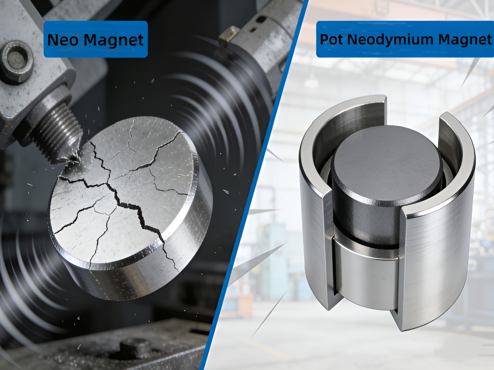 Durable pot neodymium magnets