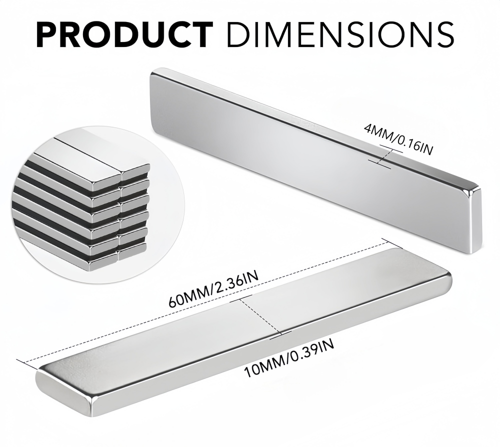 Powerful Permanent Rare Earth Neodymium Bar Magnets Dropshipping