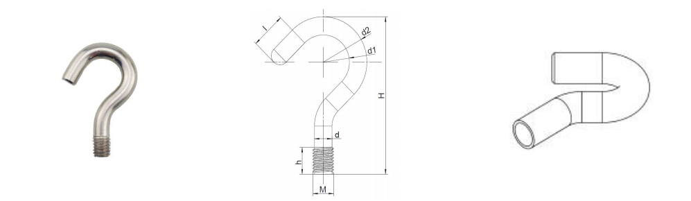 Metal hook rubber coated magnet