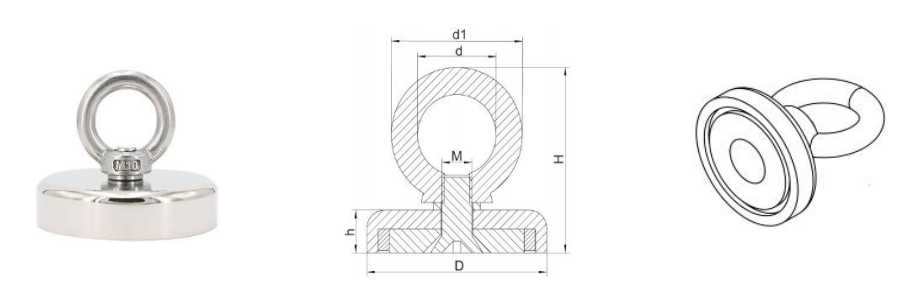 Fishing magnets for river searching