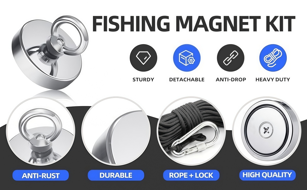 Durable stainless steel shell fish magnet
