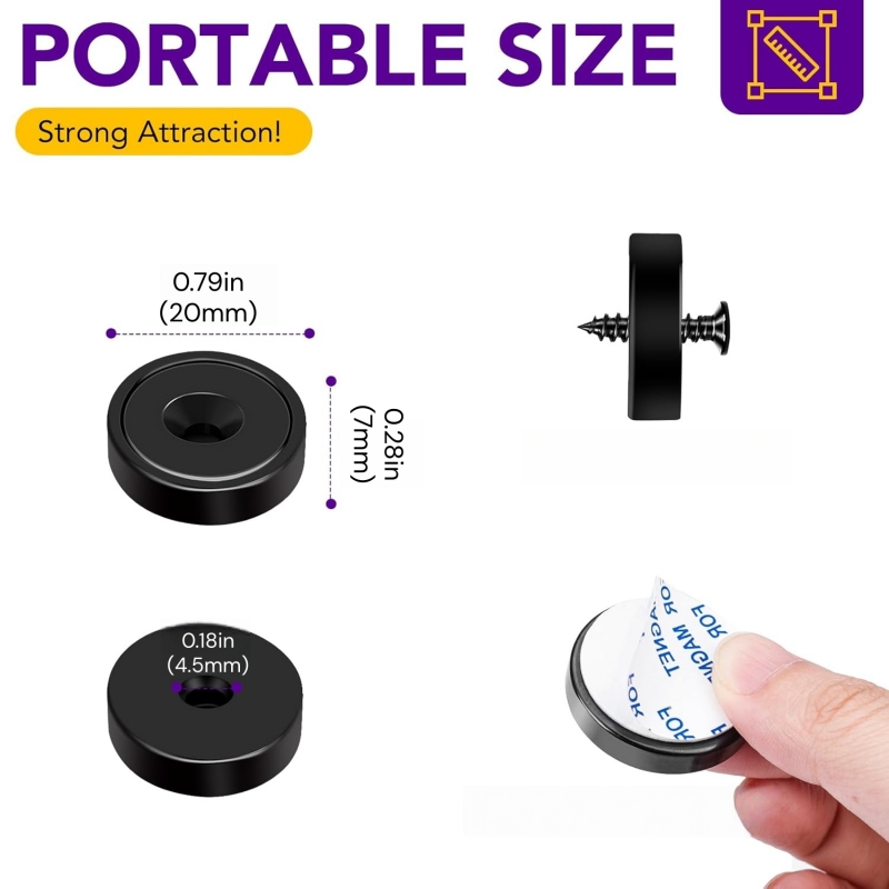 Dropshipping Waterproof Mounting Pot Magnets With 3M Adhesive Dropshipping Waterproof Mounting Pot Magnets With 3M Adhesive